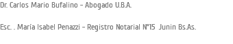 Dr. Carlos Mario Bufalino - Abogado U.B.A.